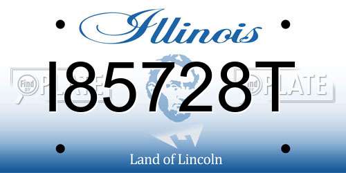 I85728T Illinois License Plate