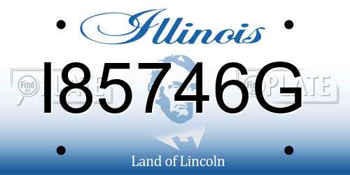I85746G Illinois License Plate