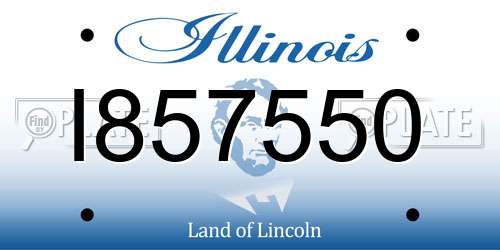 I857550 Illinois License Plate