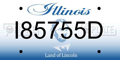 I85755D Illinois License Plate