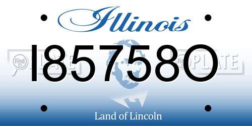 I85758O Illinois License Plate