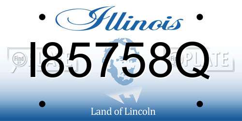 I85758Q Illinois License Plate