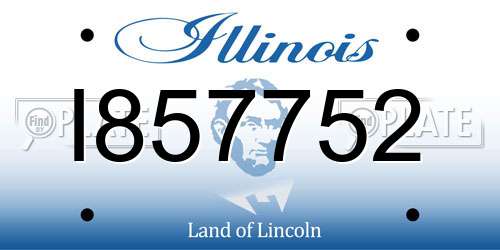 I857752 Illinois License Plate