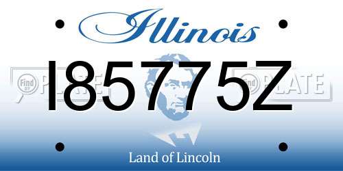 I85775Z Illinois License Plate