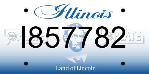 I857782 Illinois License Plate