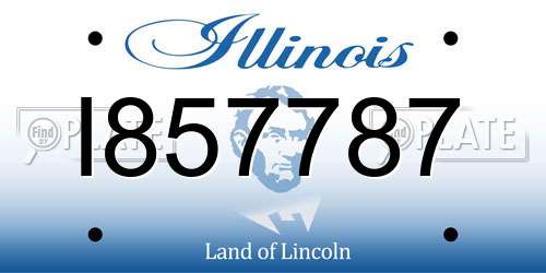 I857787 Illinois License Plate