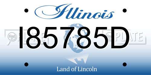 I85785D Illinois License Plate