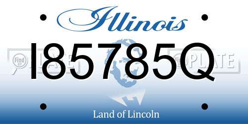 I85785Q Illinois License Plate