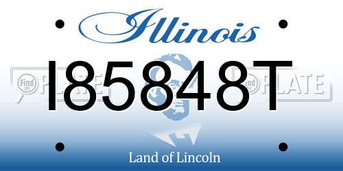 I85848T Illinois License Plate