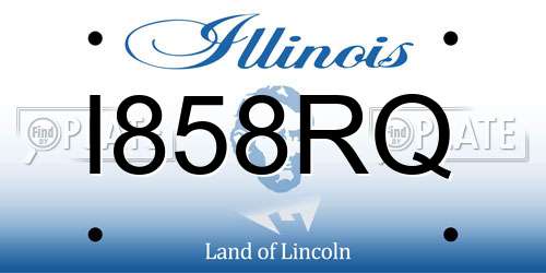 I858RQ Illinois License Plate