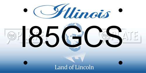 I85GCS Illinois License Plate