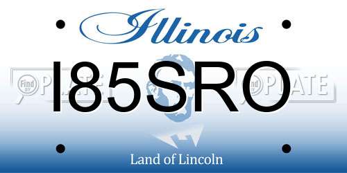 I85SRO Illinois License Plate