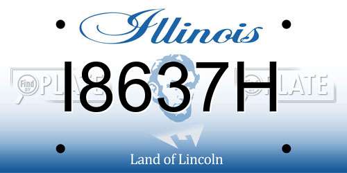 I8637H Illinois License Plate