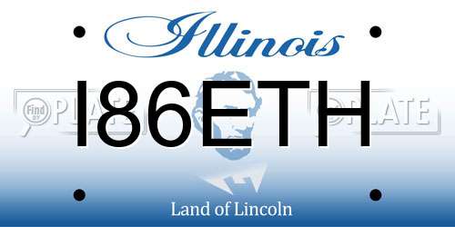 I86ETH Illinois License Plate