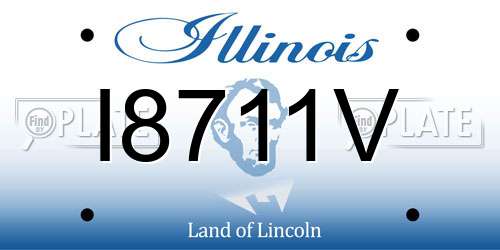 I8711V Illinois License Plate