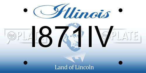 I871IV Illinois License Plate