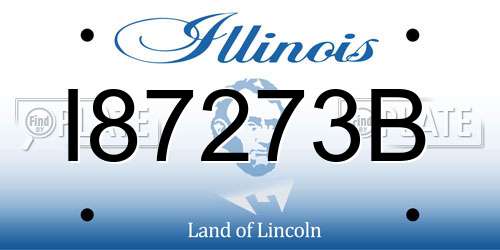 I87273B Illinois License Plate