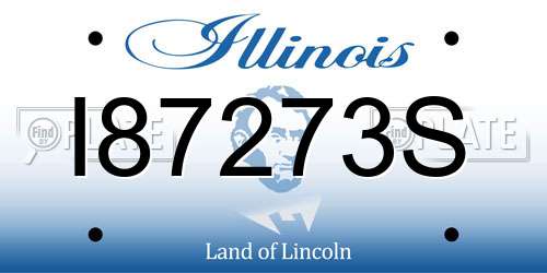 I87273S Illinois License Plate