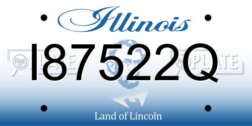 I87522Q Illinois License Plate