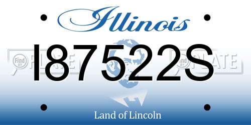 I87522S Illinois License Plate