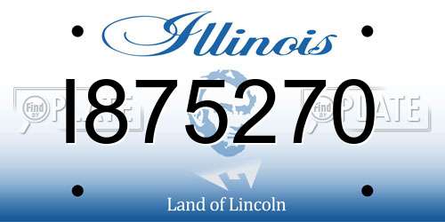 I875270 Illinois License Plate