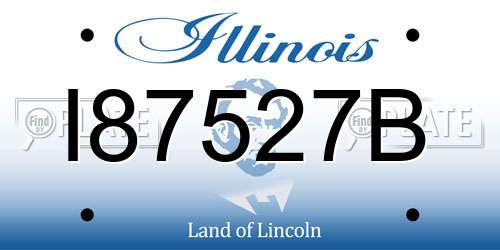 I87527B Illinois License Plate