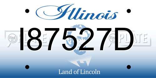I87527D Illinois License Plate