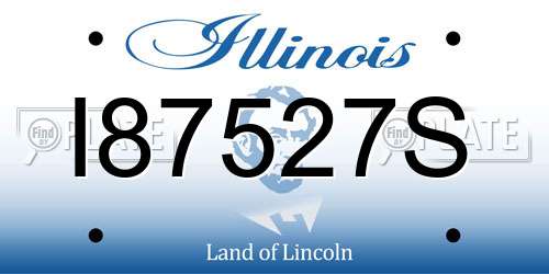 I87527S Illinois License Plate