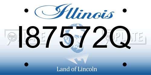 I87572Q Illinois License Plate