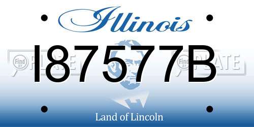 I87577B Illinois License Plate