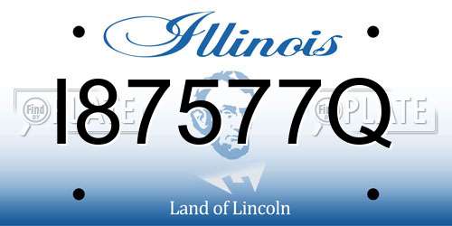 I87577Q Illinois License Plate