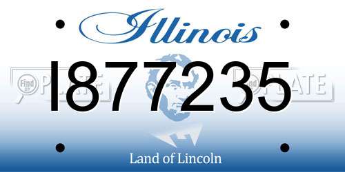 I877235 Illinois License Plate