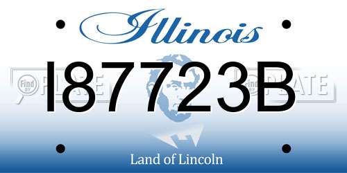 I87723B Illinois License Plate