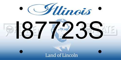 I87723S Illinois License Plate
