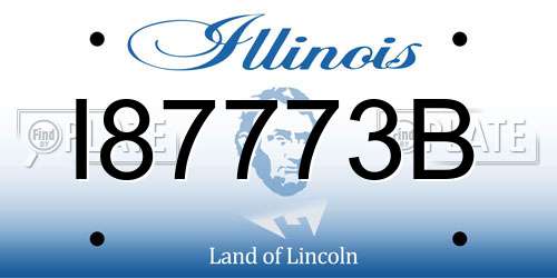 I87773B Illinois License Plate