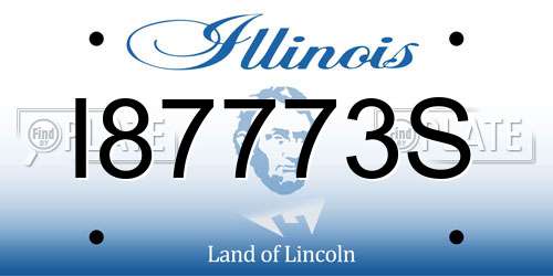 I87773S Illinois License Plate