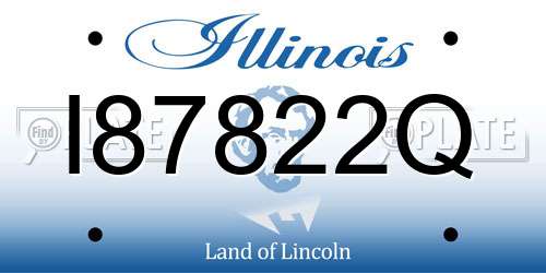 I87822Q Illinois License Plate