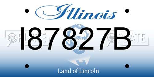 I87827B Illinois License Plate