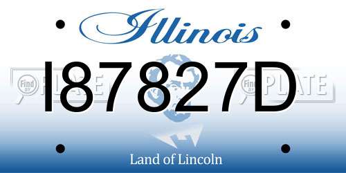 I87827D Illinois License Plate