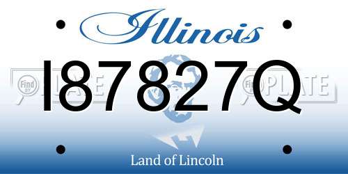 I87827Q Illinois License Plate