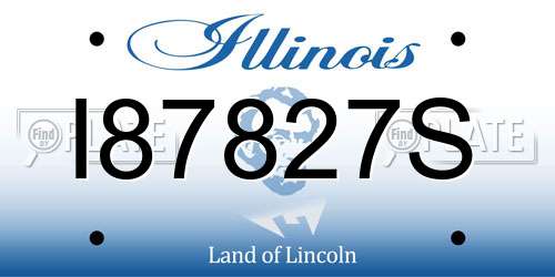 I87827S Illinois License Plate
