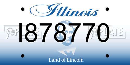 I878770 Illinois License Plate