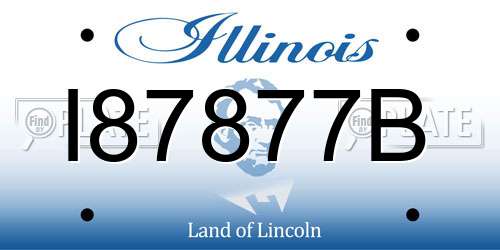 I87877B Illinois License Plate
