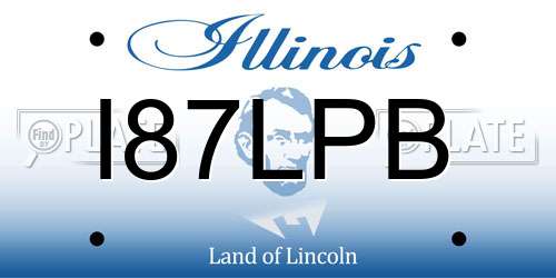 I87LPB Illinois License Plate