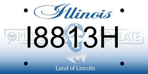I8813H Illinois License Plate