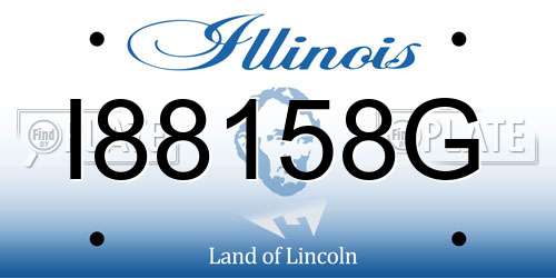 I88158G Illinois License Plate
