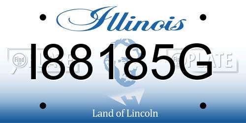 I88185G Illinois License Plate