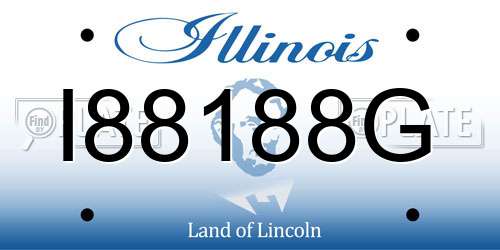 I88188G Illinois License Plate