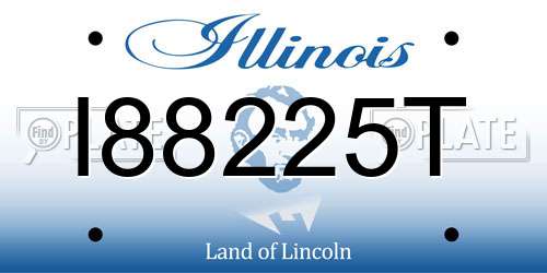 I88225T Illinois License Plate