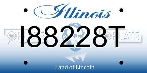I88228T Illinois License Plate